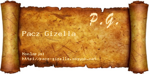 Pacz Gizella névjegykártya